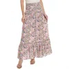 Saltwater Luxe Davi Convertible Floral Maxi Skirt In Pink Multi In Pink