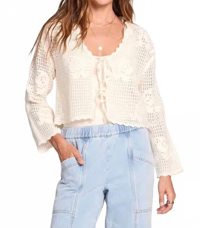 Saltwater Luxe Debb Cardigan In Ecru In White