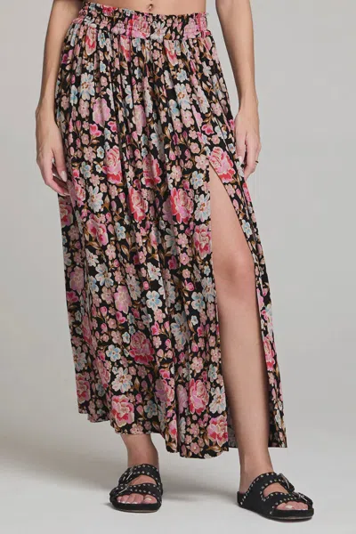 Saltwater Luxe Delvine Skirt In Floral/pink/black In Multi