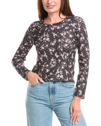 Saltwater Luxe Diamond Stitch Wool-blend Sweater In Multi