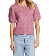 Saltwater Luxe Doc Textured Sweater In Iris In Pink