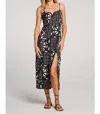 Saltwater Luxe Dottie Midi Dress In Black Geometric In Black