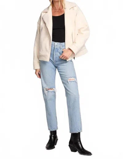 Saltwater Luxe Ellis Long Sleeve Jacket In Natural In White