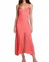 Saltwater Luxe Elowin Midi Dress In Crimson In Pink