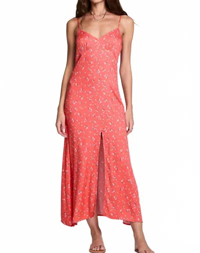 Saltwater Luxe Elowin Midi Dress In Crimson In Pink