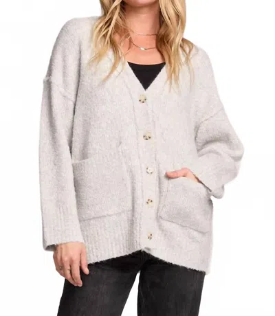 Saltwater Luxe Ennza Cardigan In Oatmeal In White