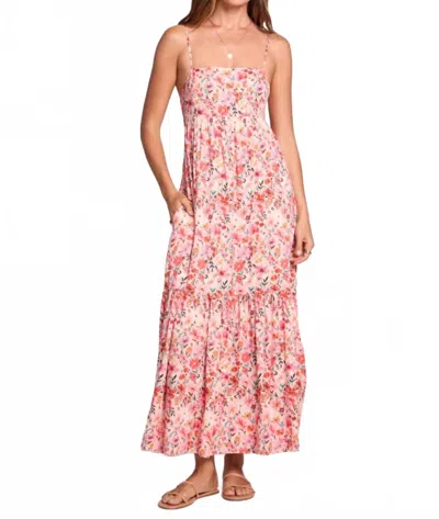 Saltwater Luxe Esme Maxi Floral Dress In Pink In Multi