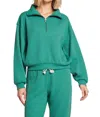 Saltwater Luxe Essential Half Zip Pullover In Alpine In Green