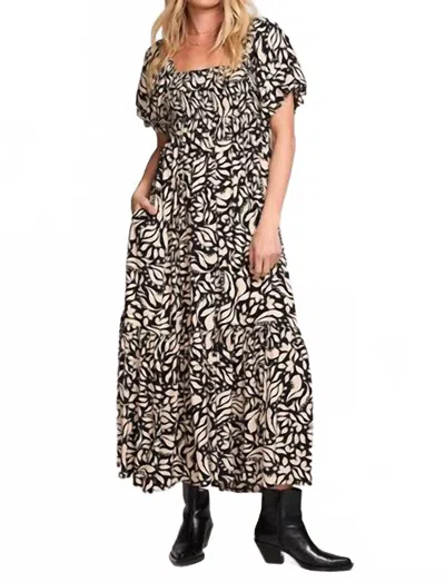 Saltwater Luxe Evra Maxi Dress In Black In Gray