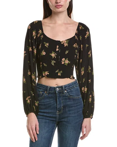 Saltwater Luxe Floral Top In Black