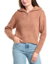 Saltwater Luxe Fuzzy 1/2-zip Pullover In Brown