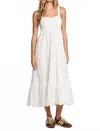 Saltwater Luxe Harbor Midi Eyelet Midi Dress In Ivory In Metallic