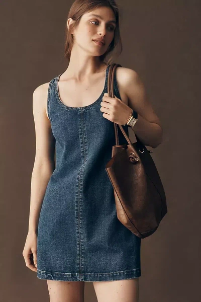 Saltwater Luxe Haydin Denim Mini Dress In Blue