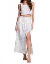 Saltwater Luxe Ida Midi Skirt In Bluebell In White