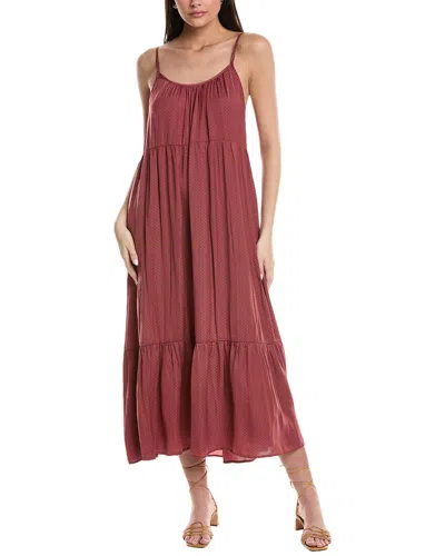 Saltwater Luxe Jacquard Dot Maxi Dress In Red