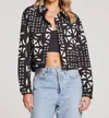 Saltwater Luxe Jayme Jacket In Geometric Black In Multi