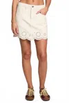 Saltwater Luxe Kayla Mini Skirt In Beige In White