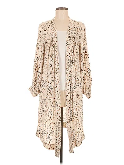 Pre-owned Saltwater Luxe Kimono In Tan