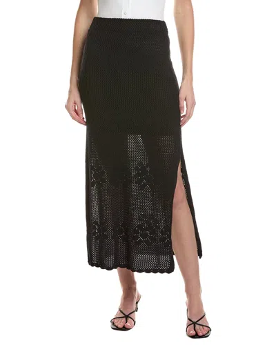 Saltwater Luxe Knit Midi Skirt In Black
