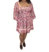 Shop Saltwater Luxe Layla Floral Mini Dress In Pink Floral In Multi