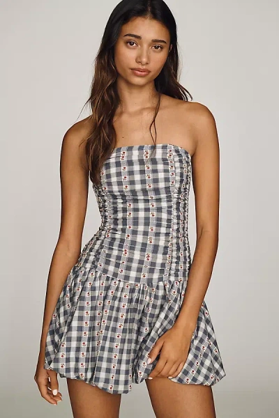 Saltwater Luxe Leightyn Bubble Mini Dress In Gray