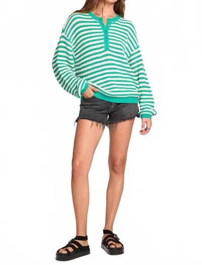 Saltwater Luxe Leilani Long Sleeve Sweater In Clover In Multi