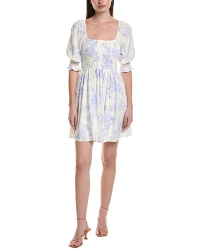 Saltwater Luxe Linen-blend Mini Dress In White