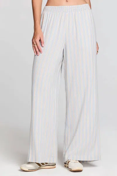 Saltwater Luxe Lionette Striped Pant In Capri Blue In White