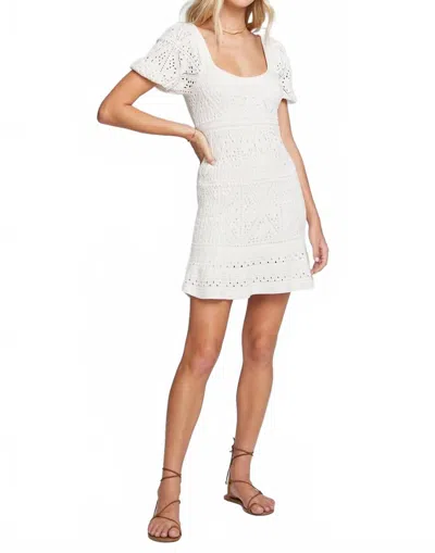 Saltwater Luxe Lizia Mini Knit Dress In Vanilla In White