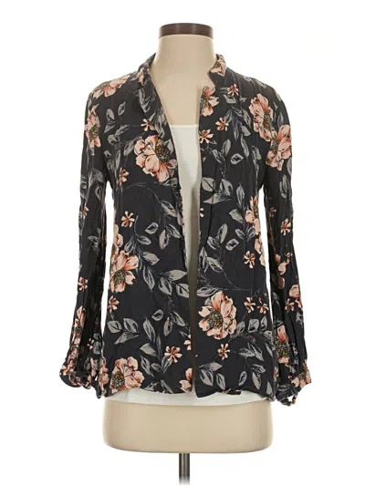 Pre-owned Saltwater Luxe Long Sleeve Blouse In Black