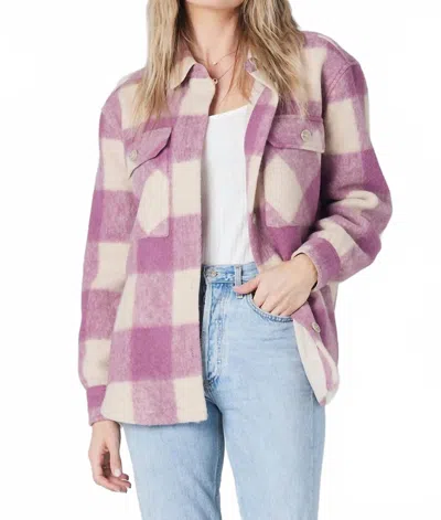 Saltwater Luxe Long Sleeve Plaid Jacket In Rose In Multi