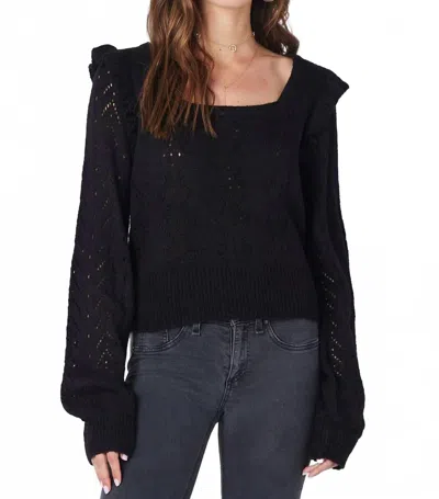 Saltwater Luxe Lori Long Sleeve Top In Black