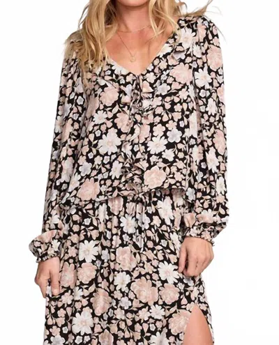 Saltwater Luxe Lura Top In Black In Multi