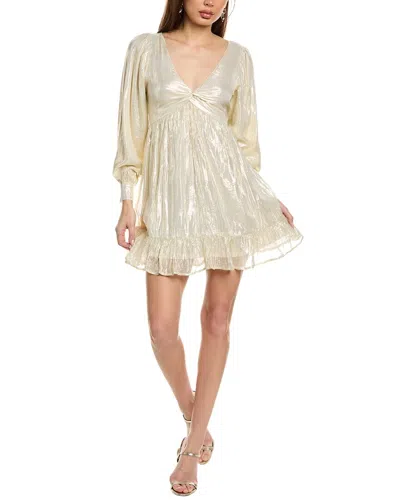 Saltwater Luxe Lurex Mini Dress In Beige