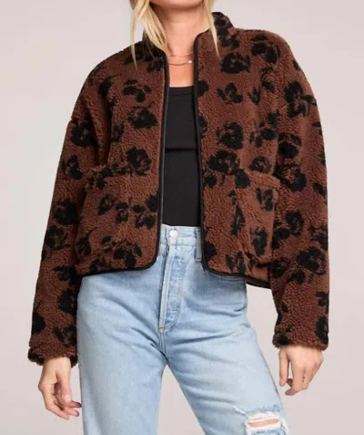 Saltwater Luxe Madisyn Sherpa Jacket In Mocha In Brown