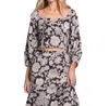 Saltwater Luxe Maeven Top In Satin Bloom In Multi