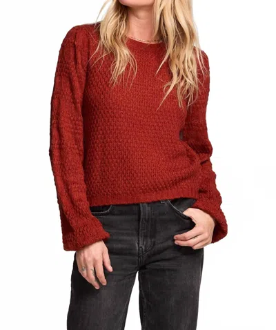Saltwater Luxe Margow Knit Sweater In Brick Red
