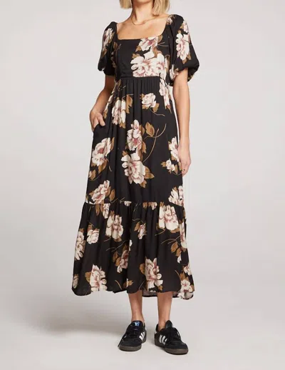Saltwater Luxe Mela Midi Dress In Black