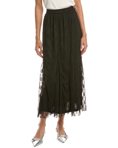 Saltwater Luxe Mesh Lace Maxi Skirt In Black