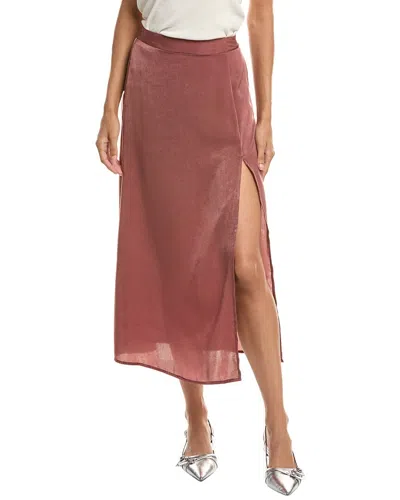Saltwater Luxe Midi Skirt In Brown