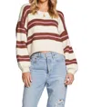 Saltwater Luxe Mimi Sweater In Vanilla Stripe In Multi
