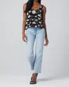 Saltwater Luxe Moonlight Bloom A-line Tank Top In Black In Black