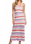 Saltwater Luxe Myah Stripe Midi Dress In Multicolored In Multi