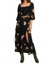 Saltwater Luxe Narissa Skirt In Black Floral In Black
