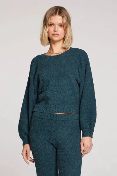 Saltwater Luxe Noble Crewneck Sweater In Twilight In Green