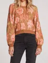 Saltwater Luxe Noble Floral Sweater In Pecan In Brown