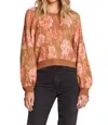 Saltwater Luxe Noble Floral Sweater In Pecan In Beige