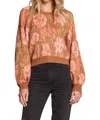 Saltwater Luxe Noble Floral Sweater In Pecan In Beige