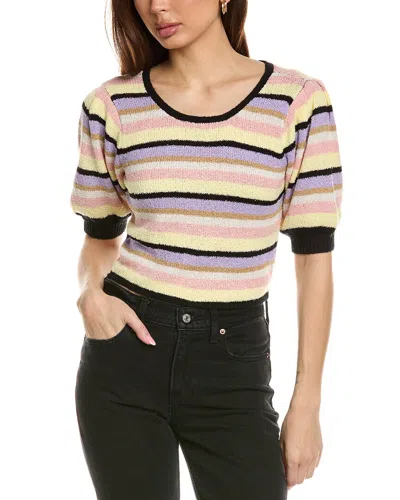 Saltwater Luxe Open Back Cropped Sweater In Purple