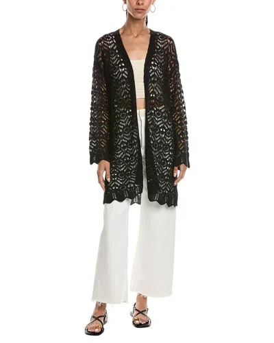 Saltwater Luxe Open Front Sweater In Black